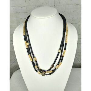 Tribal Themed Wooden Bead Necklace